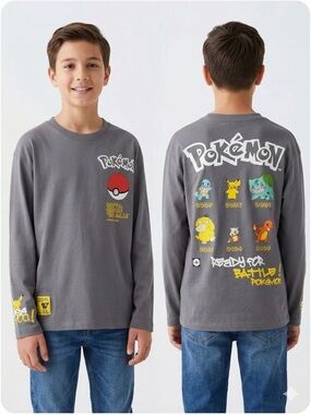 Zara long-sleeved Pokémon graphic t-shirt